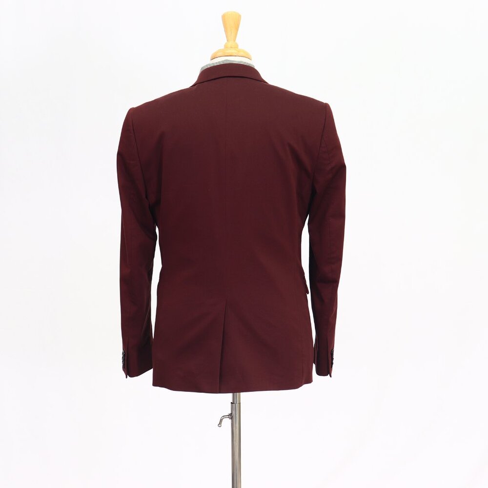 Express 40r Brown Solid 2-Button Sport Coat Blaze… - image 7